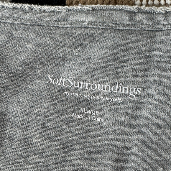 Soft Surroundings Cardigan Women XL NWOT Cream Sequin Gray Sparkle Holiday Top - Picture 6 of 9